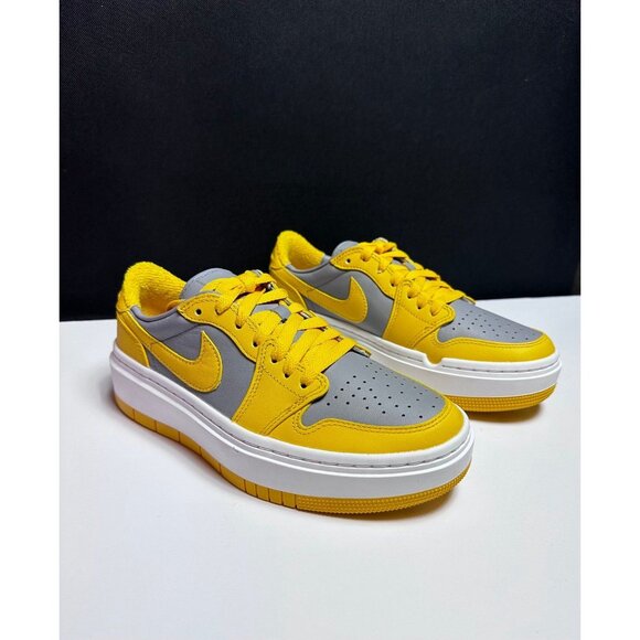 7 Women's Jordan 1 Elevate Low Cement Gray Varsity Maize DH7004 017 - Picture 3 of 9